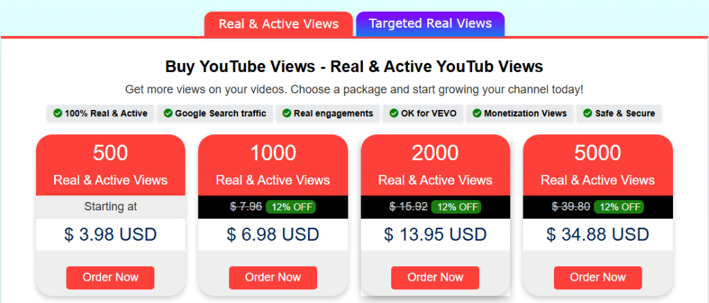 Real YouTub Views