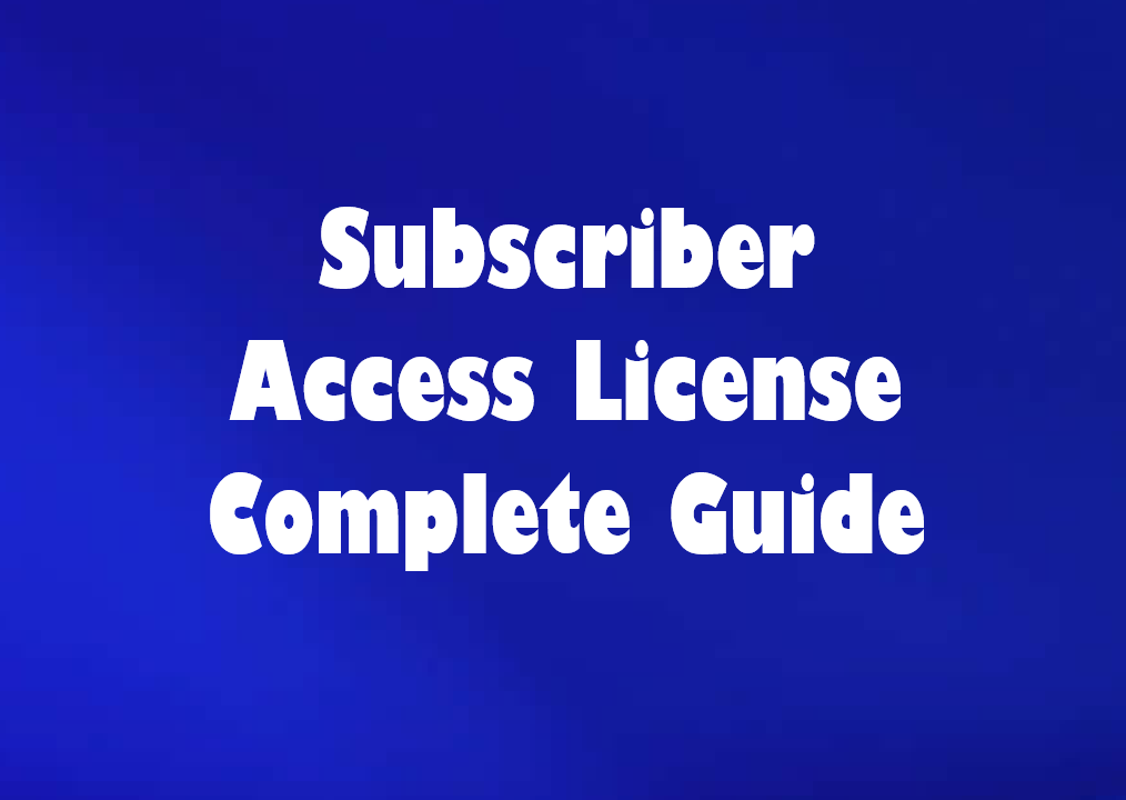 subscriber-access-license