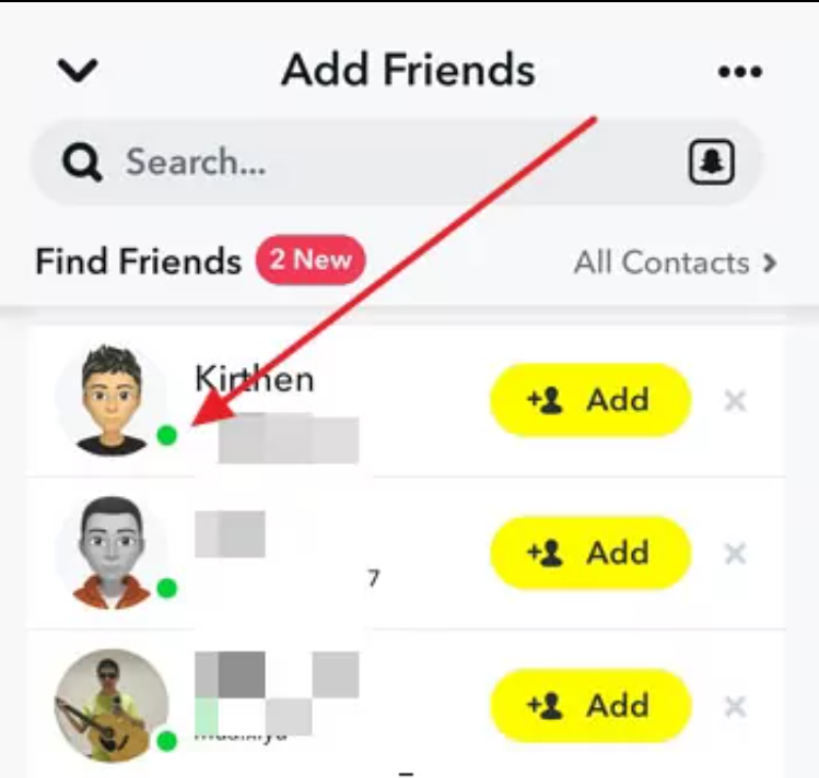 what does the green dot mean on snapchat​