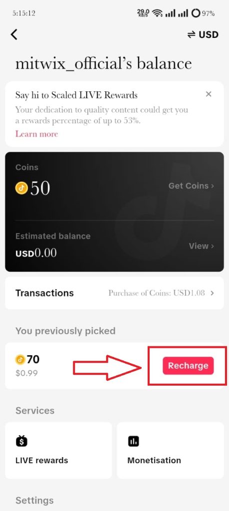 Buy TikTok Coins