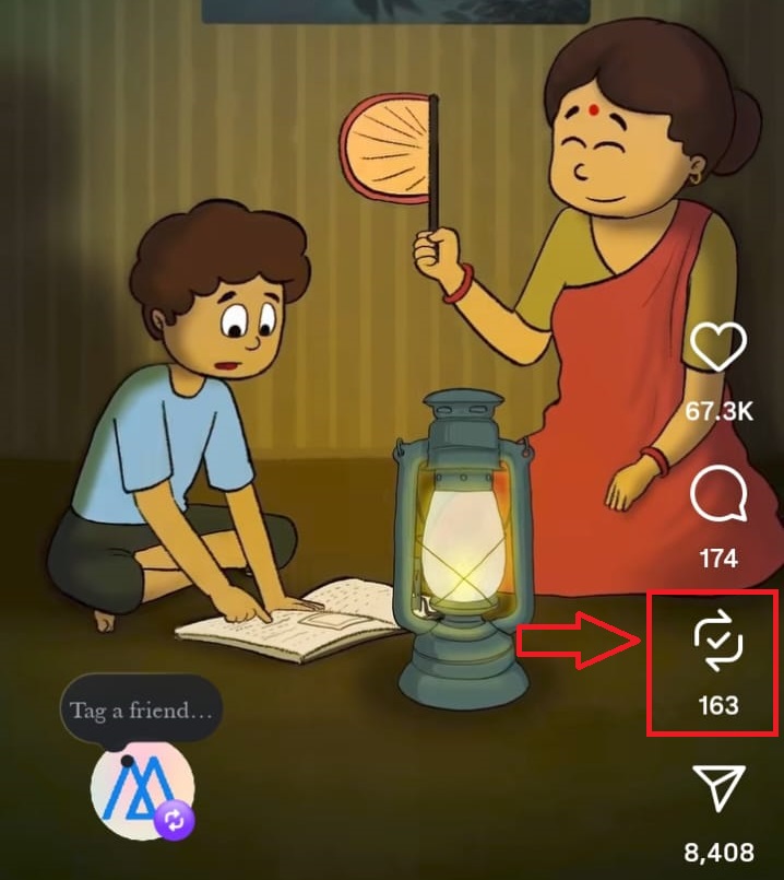 Unrepost on Instagram